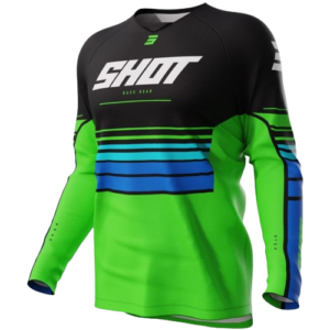 Traje Shot MX Draw Peak Niño Verde-motospbonillo