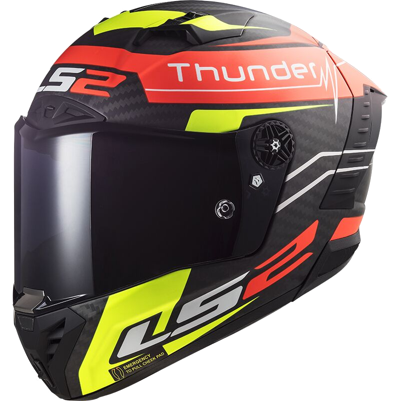 Casco LS2 FF805 Thunder Attack Rojo Mate/Amarillo Flúor motospbonillo