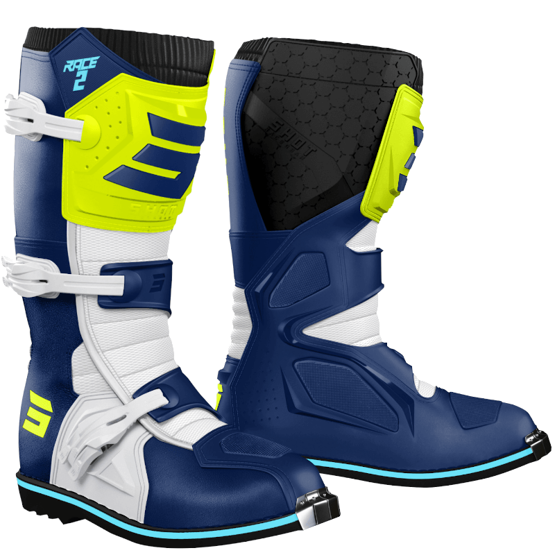 SHOT-RACE-GEAR-RACE II-AZUL-AMARILLO-MOTOSPBONILLO.ES