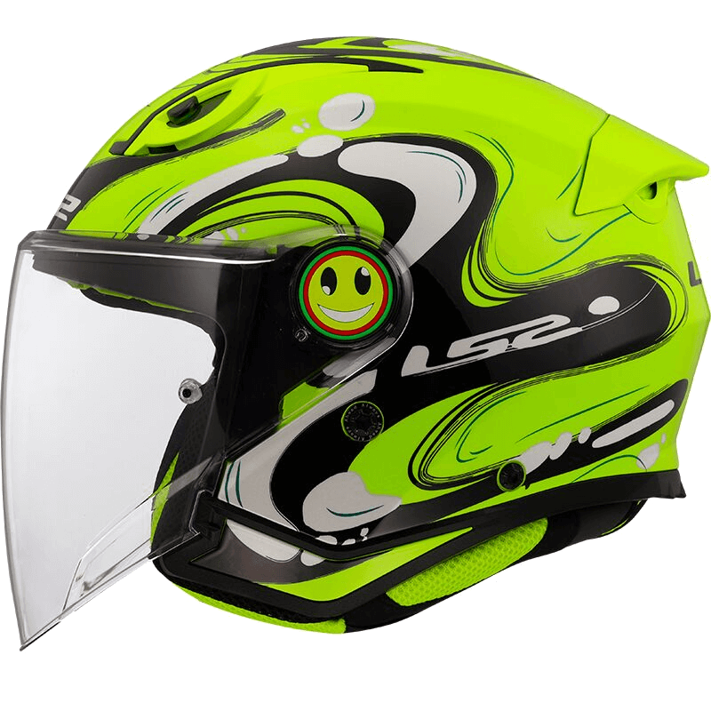 CASCO-LS2-INFANTIL-NIÑO-OF622-FUNNY-II-GLUP-AMARILLO-NEGRO-JET-MOTOSPBONILLO.ES