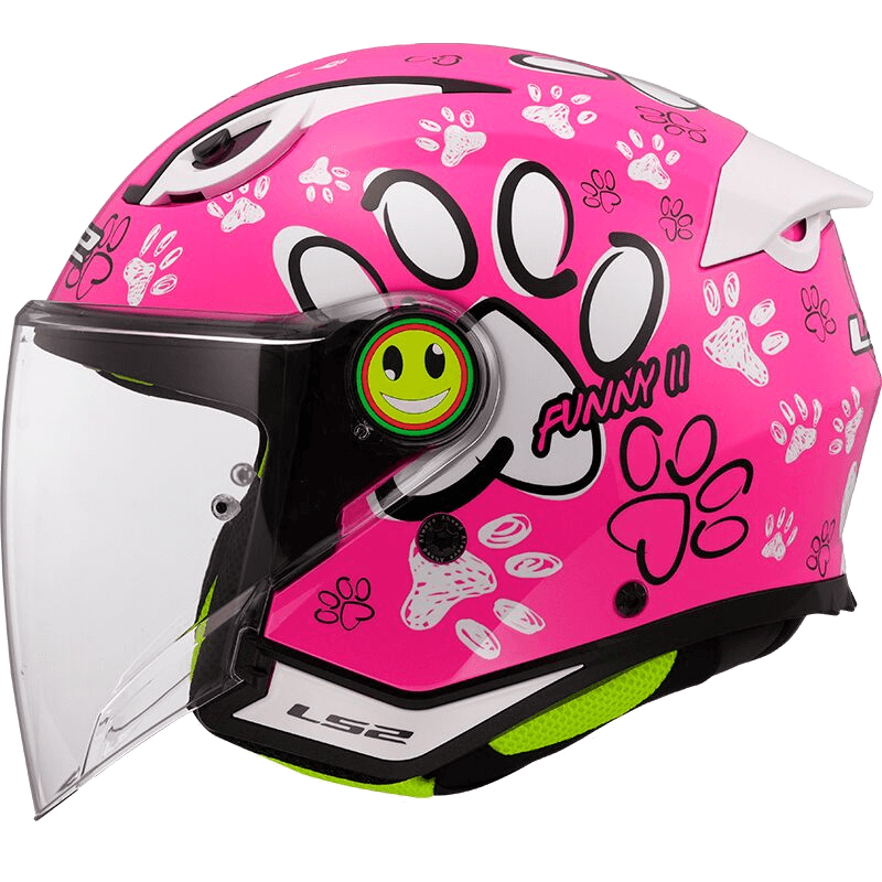 CASCO-LS2-INFANTIL-NIÑO-OF622-FUNNY-II-PAWS.ROSA-BLANCO-JET-MOTOSPBONILLO.ES