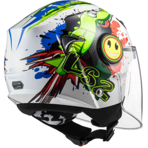 CASCO-LS2-INFANTIL-NIÑO-OF622-FUNNY-cocodrilo-BLANCO-JET-2-MOTOSPBONILLO.ES