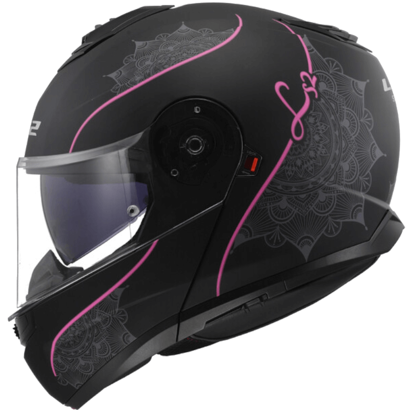 CASCO-MODULAR-LS2-FF908-LUX-STROBE II- PINK-NEGRO-ROSA-MOTO-MOTOSPBONILLO.ES