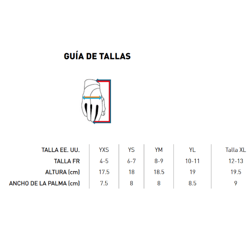 GUIA-TALLAS-KIDS-NIÑOS-GUANTES-MX-MOTO-MOTOSPBONILLO.ES