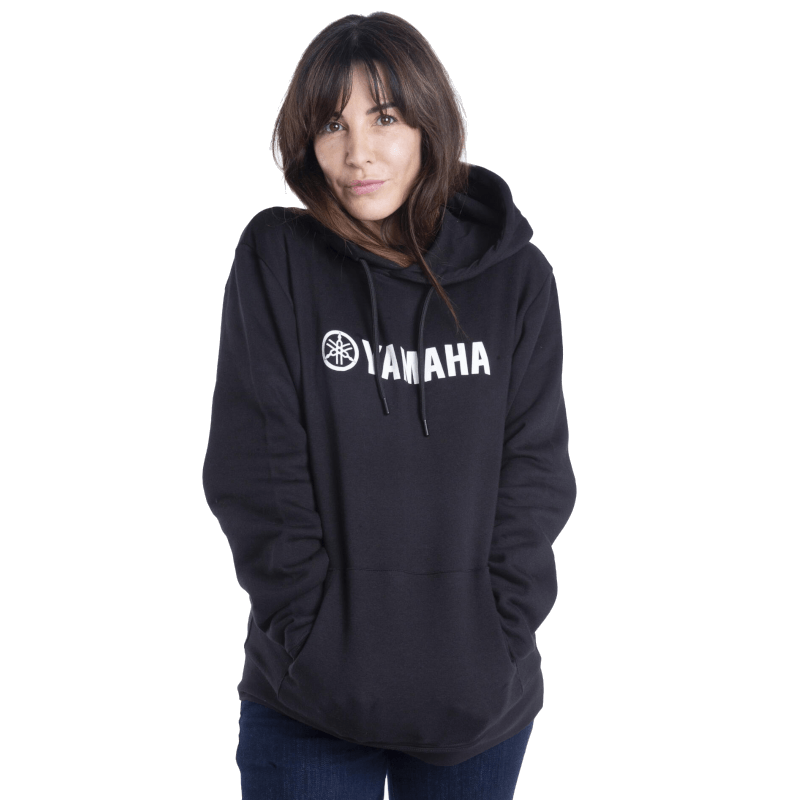 SUDADERA-NEGRO-YAMAHA-REVS-ESSENTIALS-UNISEX-CAPUCHA-MOTO-MOTOSPBONILLO.ES